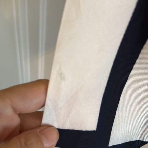 Vintage mid century mod red, white & blue long polyester scarf - Picture 7 of 9